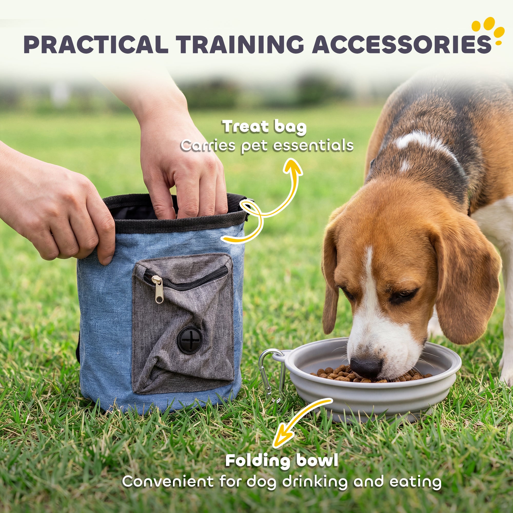 13-Piece Dog Agility Training Equipment Set, Pet Obstacle Course with 2 Tunnels, Adjustable Jumps, Orange Blue