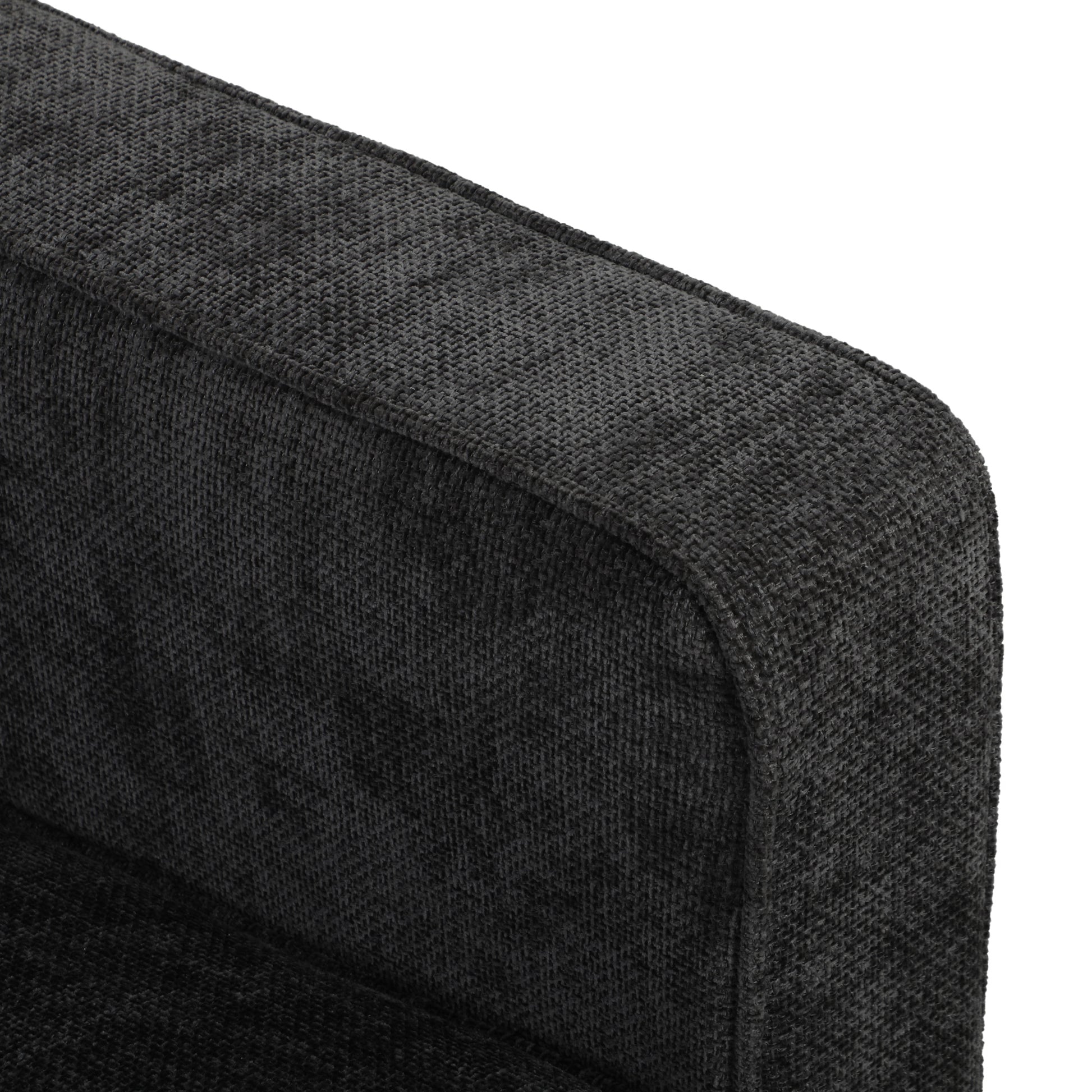 3 Seater Sofa Upholstered with Padded Cushion Modern Button Tufted Couch with Wood Legs, Dark Grey-Home Furnishings > Living Room Furniture > Sofas & Reclining Chairs > 3-Seater Sofas-DECOROLALA