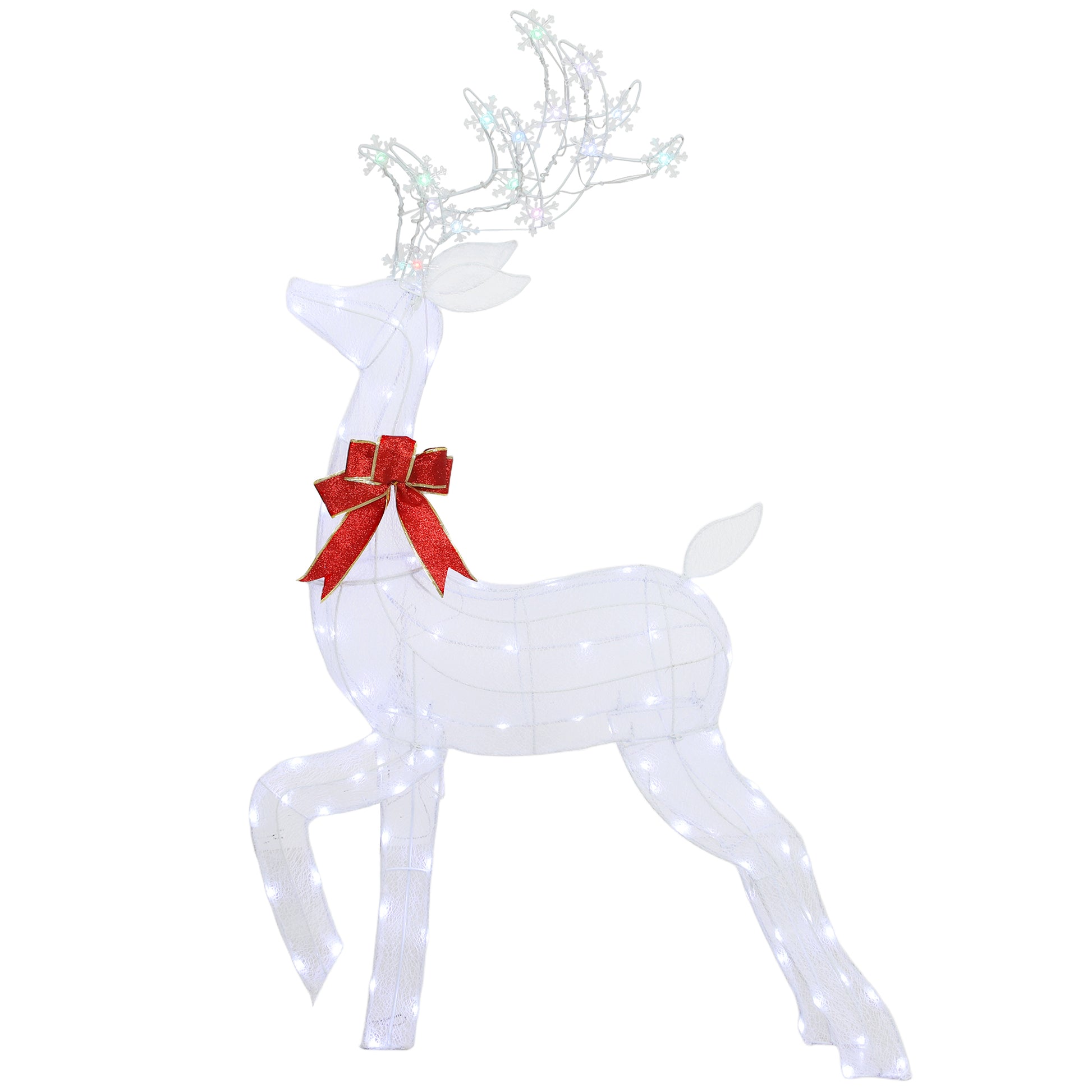 4.3ft Lighted Christmas Reindeer - RGB & Warm White LED-Home Furnishings > Holiday & Seasonal > Christmas Decorations-DECOROLALA