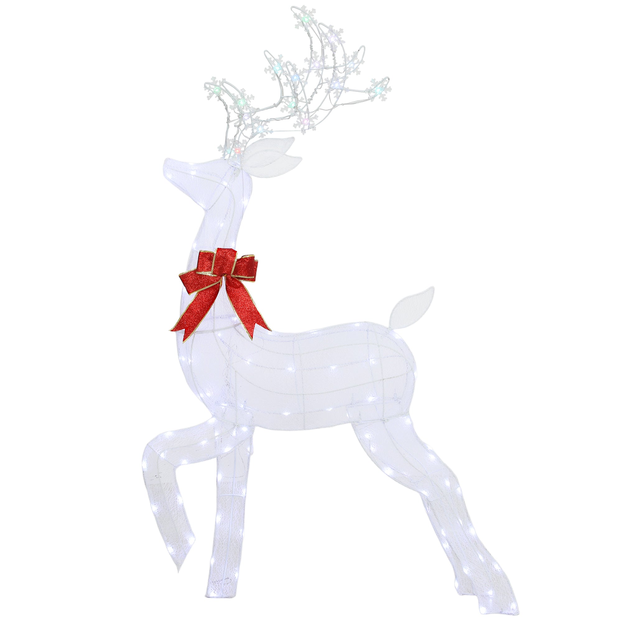 4.3ft Lighted Christmas Reindeer - RGB & Warm White LED-Home Furnishings > Holiday & Seasonal > Christmas Decorations-DECOROLALA