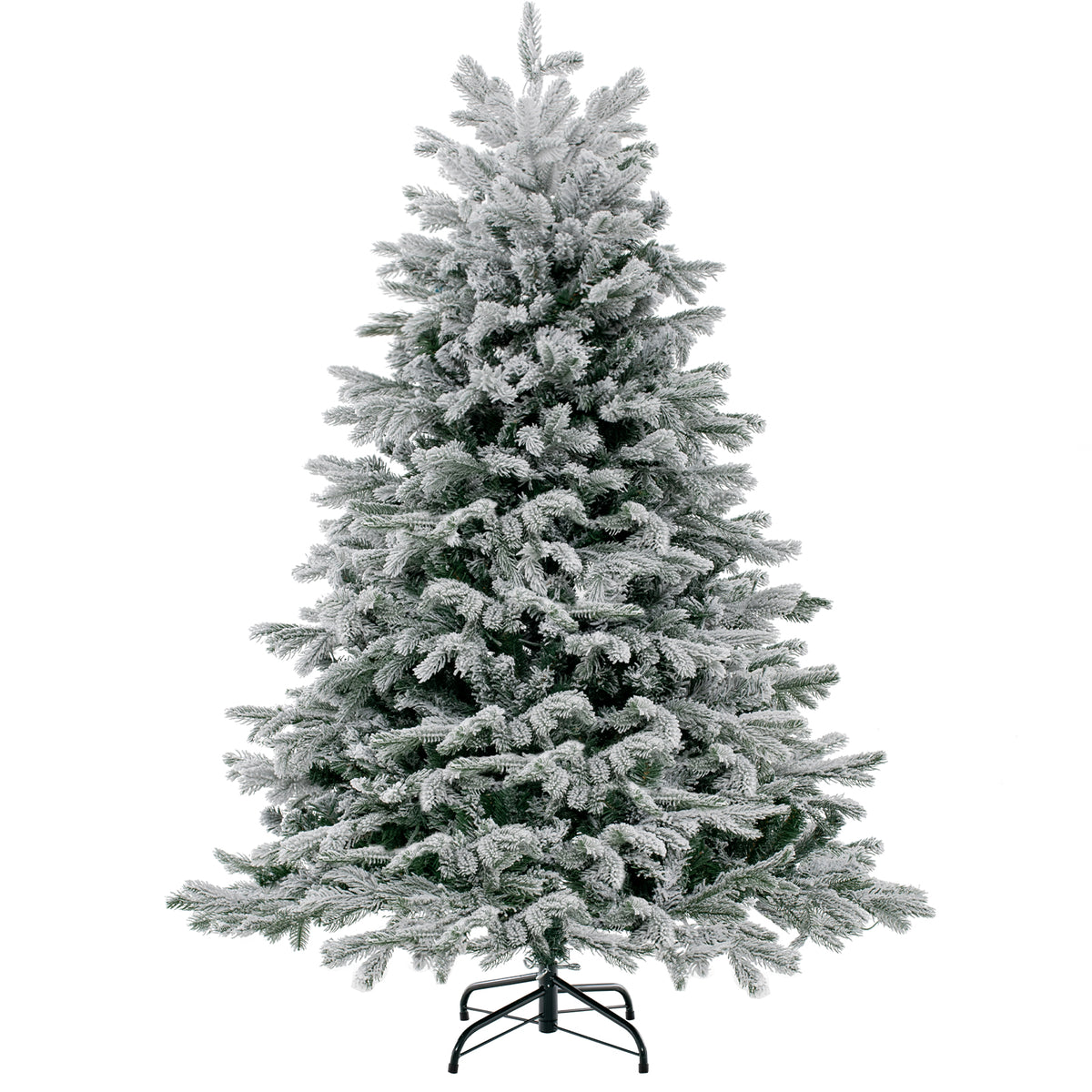 4.5/6/7 FT Artificial Pre-Lit Christmas Tree Hinged Xmas Tree with Warm White LED lights-4.5 ft-Christmas Trees-DECOROLALA