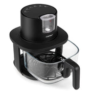 4.5L Glass Air Fryer with Steam Frying Mode-Black-Air Fryers-DECOROLALA