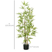 4ft Artificial Tree, Indoor Fake Bamboo with Pot, for Home Office Living Room Decor-Artificial Trees-DECOROLALA