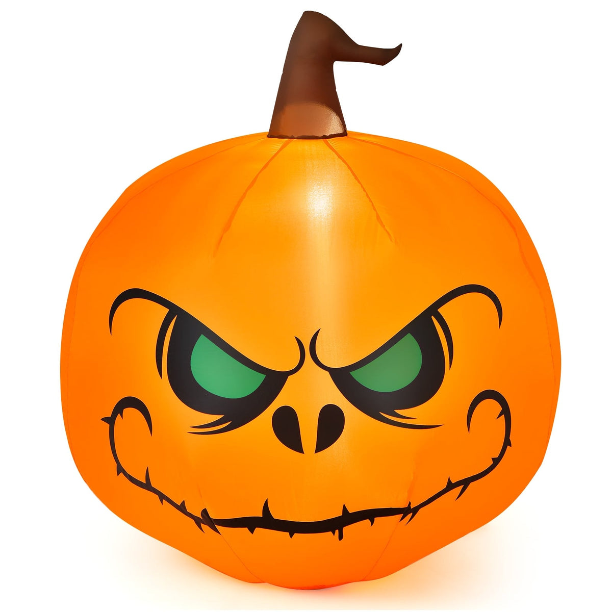 4ft Halloween Inflatable Pumpkin with LED Lights - Orange Polyester-Halloween-DECOROLALA