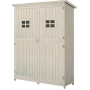 4x1.5ft Wooden Garden Shed - Grey Fir Wood Storage Cabinet-Patio & Garden > Lawn & Garden > Sheds > Outdoor Storage Cabinet-DECOROLALA