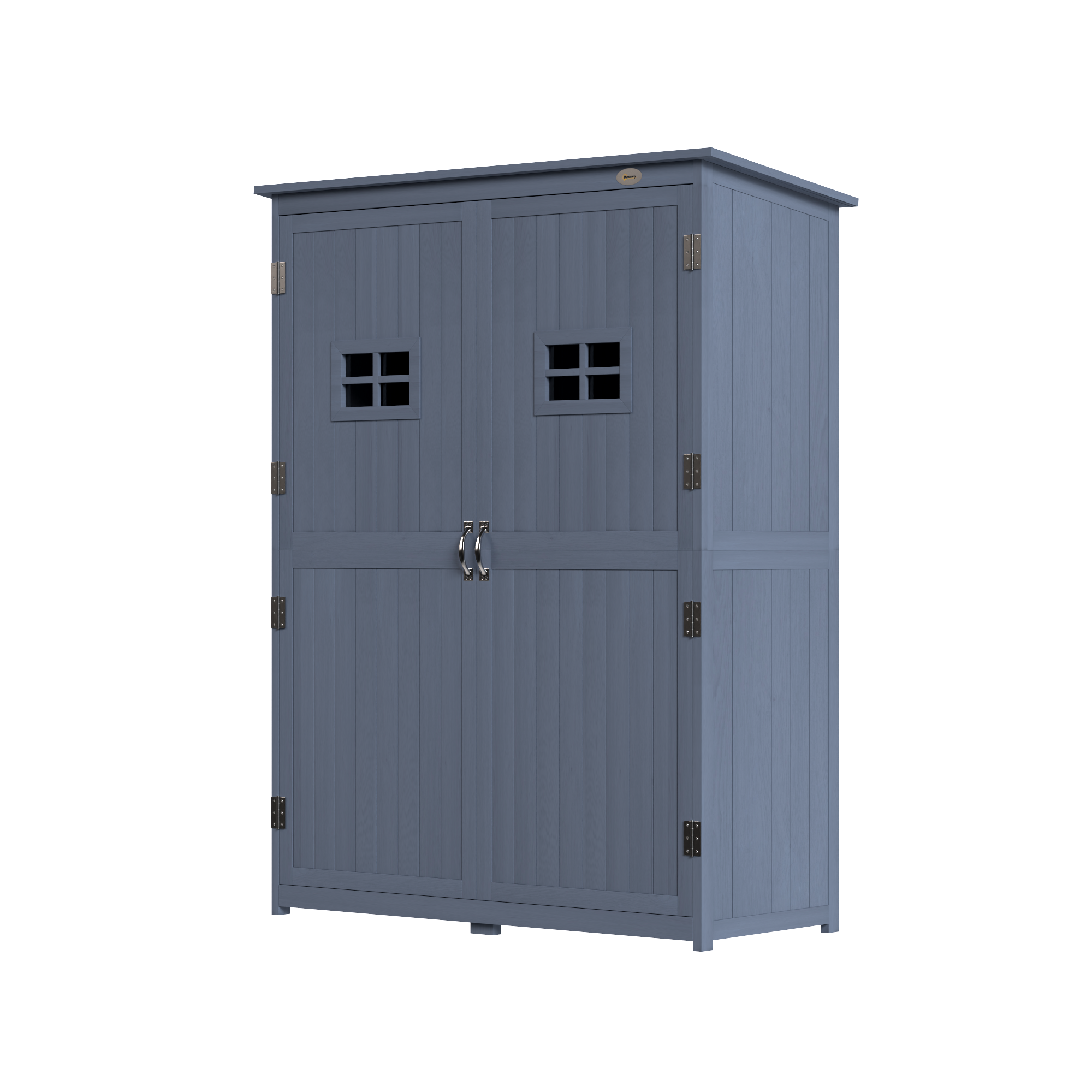 4x1.5ft Wooden Garden Storage Shed - Dark Grey Fir Wood-Patio & Garden > Lawn & Garden > Sheds > Outdoor Storage Cabinet-DECOROLALA