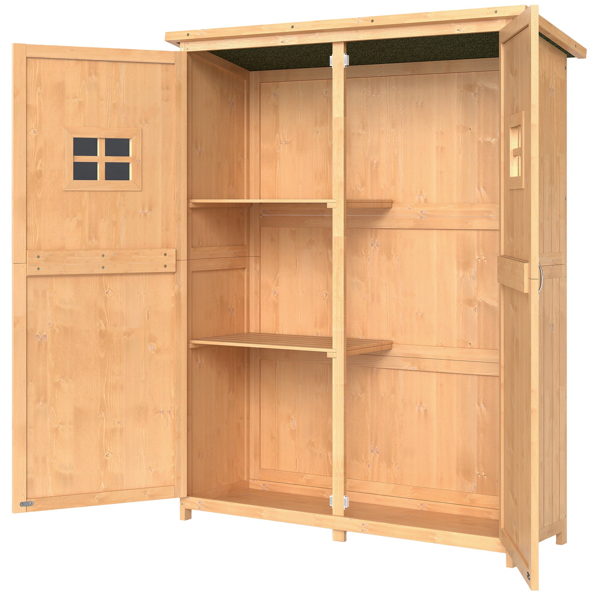 4x1.5ft Wooden Garden Storage Shed - Nature Wood-Patio & Garden > Lawn & Garden > Sheds > Outdoor Storage Cabinet-DECOROLALA