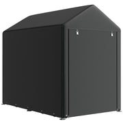 4x6ft Portable Outdoor Storage Shed Tent - Black-Patio & Garden > Lawn & Garden > Sheds > Portable Shed-DECOROLALA