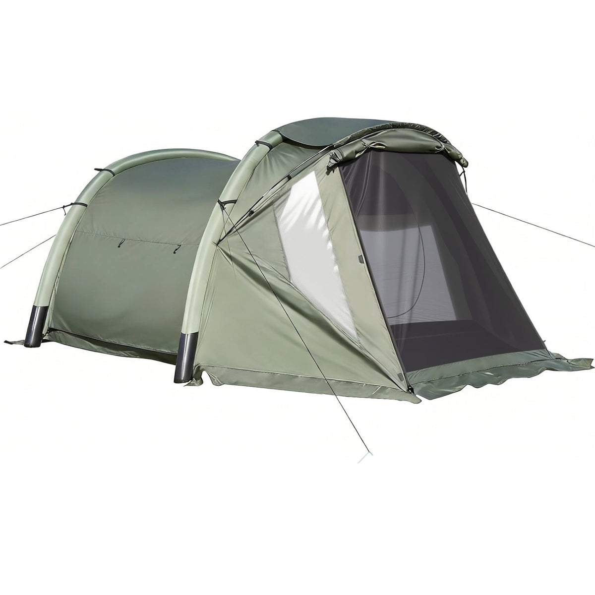 5-7 Person Inflatable Camping Tent with Screened Porch-Green-Tents-DECOROLALA
