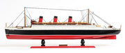 5" Black and Red Solid Wood Hand Painted RMS Queen Mary Model Boat-Sculptures-DECOROLALA