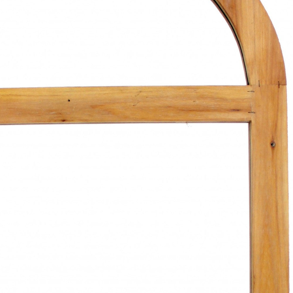 5" Brown Arch Wood Framed Accent Mirror-Mirrors-DECOROLALA