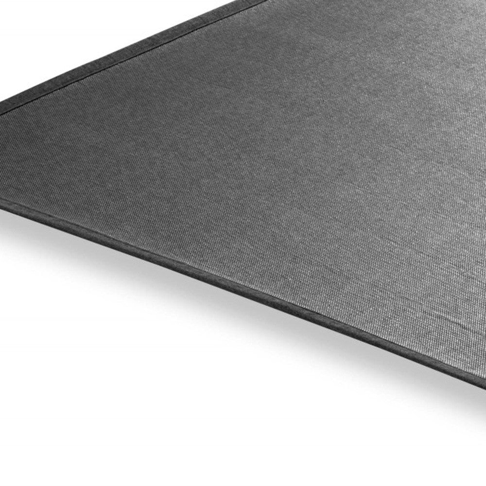 5' Charcoal Square Indoor Outdoor Area Rug-Outdoor Rugs-DECOROLALA