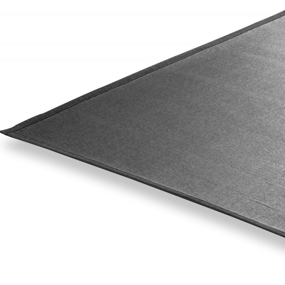 5' Charcoal Square Indoor Outdoor Area Rug-Outdoor Rugs-DECOROLALA