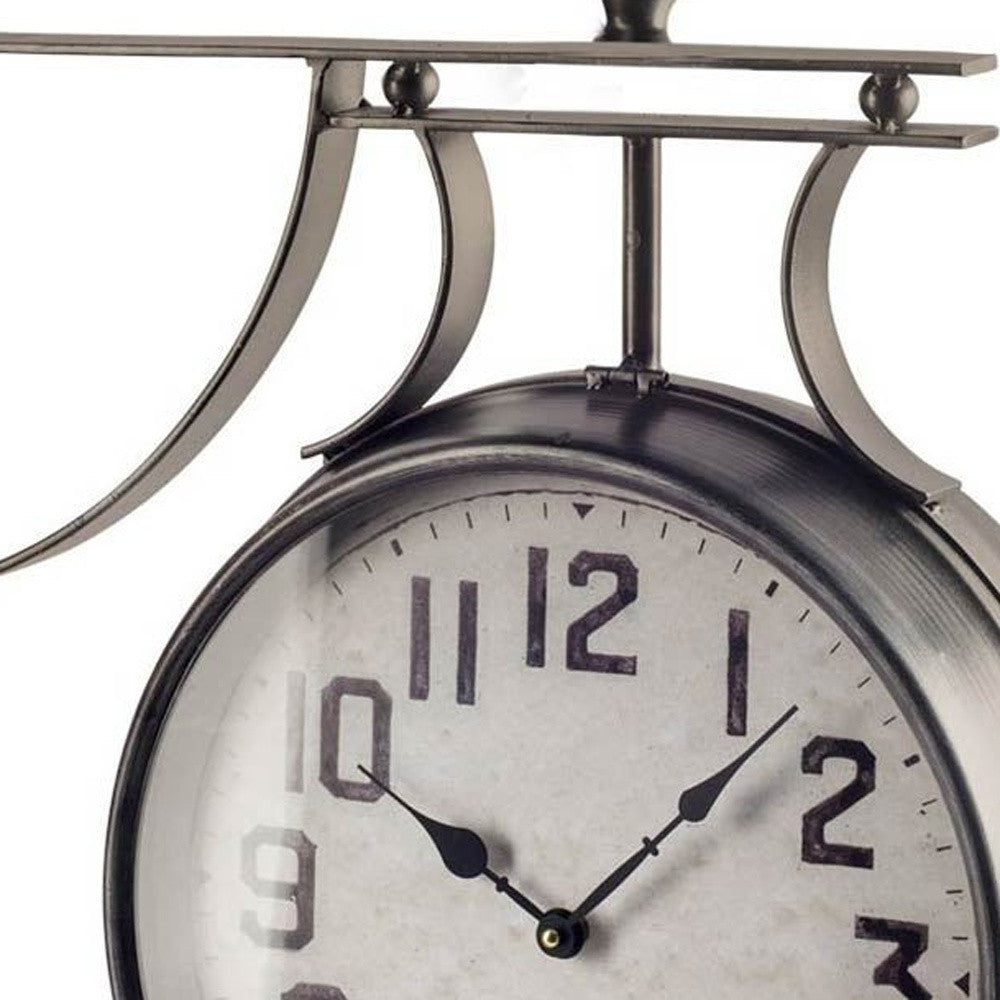 5" Circle Black Glass Analog Wall Clock-Wall Clocks-DECOROLALA