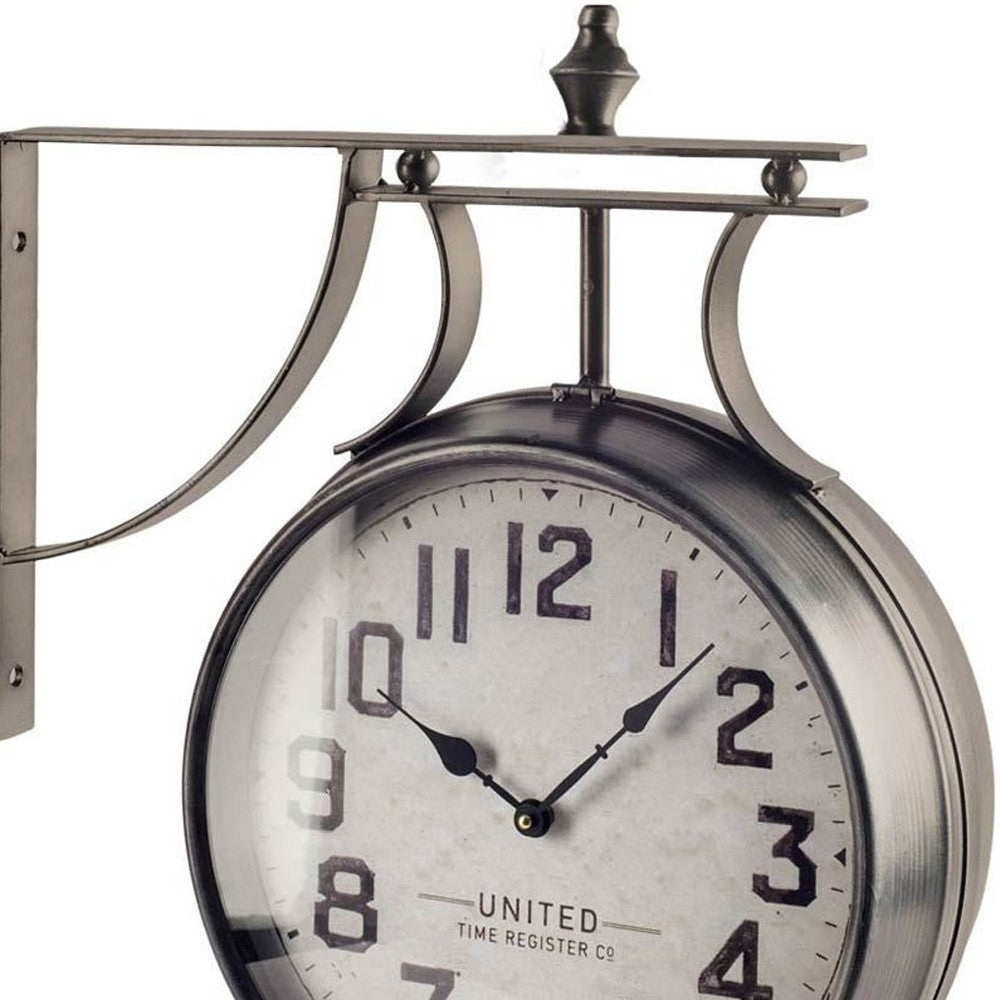 5" Circle Black Glass Analog Wall Clock-Wall Clocks-DECOROLALA