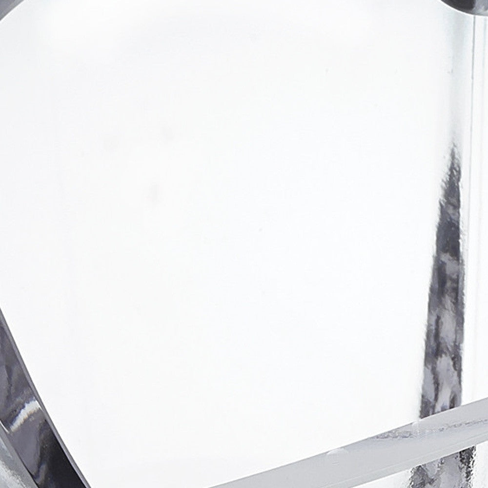 5" Clear Mouth Blown European Crystal Heart Bowl-Serving Bowls-DECOROLALA