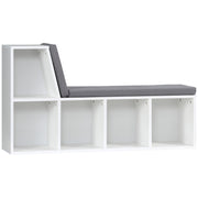 5-Cube Bookcase with Reading Nook Bench - Grey-Home Furnishings > Storage & Organization > Bookshelves & Bookcases > Small Bookshelves-DECOROLALA