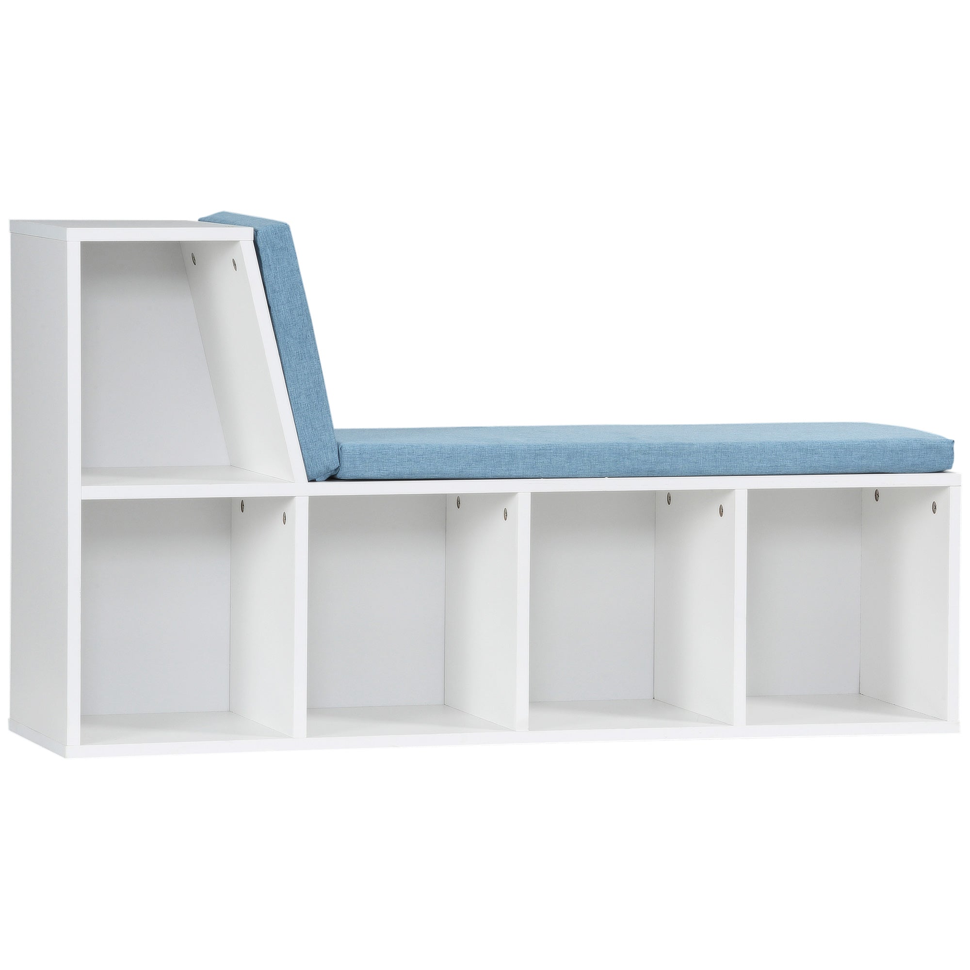 5-Cube Bookcase with Reading Nook - Blue 42.5"-Home Furnishings > Storage & Organization > Bookshelves & Bookcases > Small Bookshelves-DECOROLALA