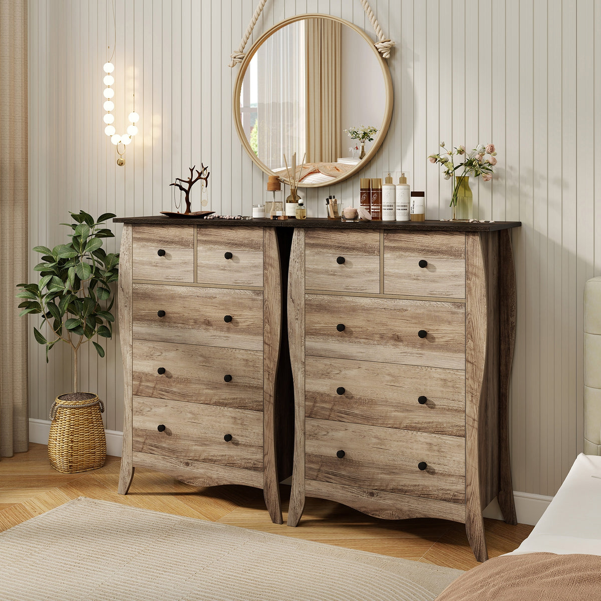 5-Drawer Dresser - Brown (min order qty 2)-Dressers & Chests-DECOROLALA