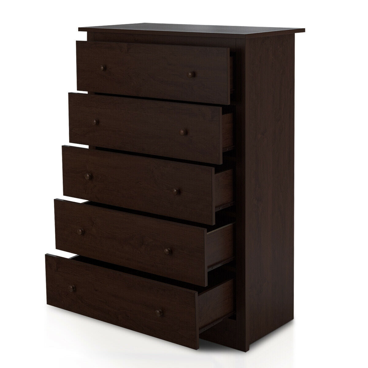 5-Drawer Dresser - Dark Brown (min order qty 2)-Dressers & Chests-DECOROLALA