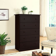 5-Drawer Dresser - Dark Brown (min order qty 2)-Dressers & Chests-DECOROLALA