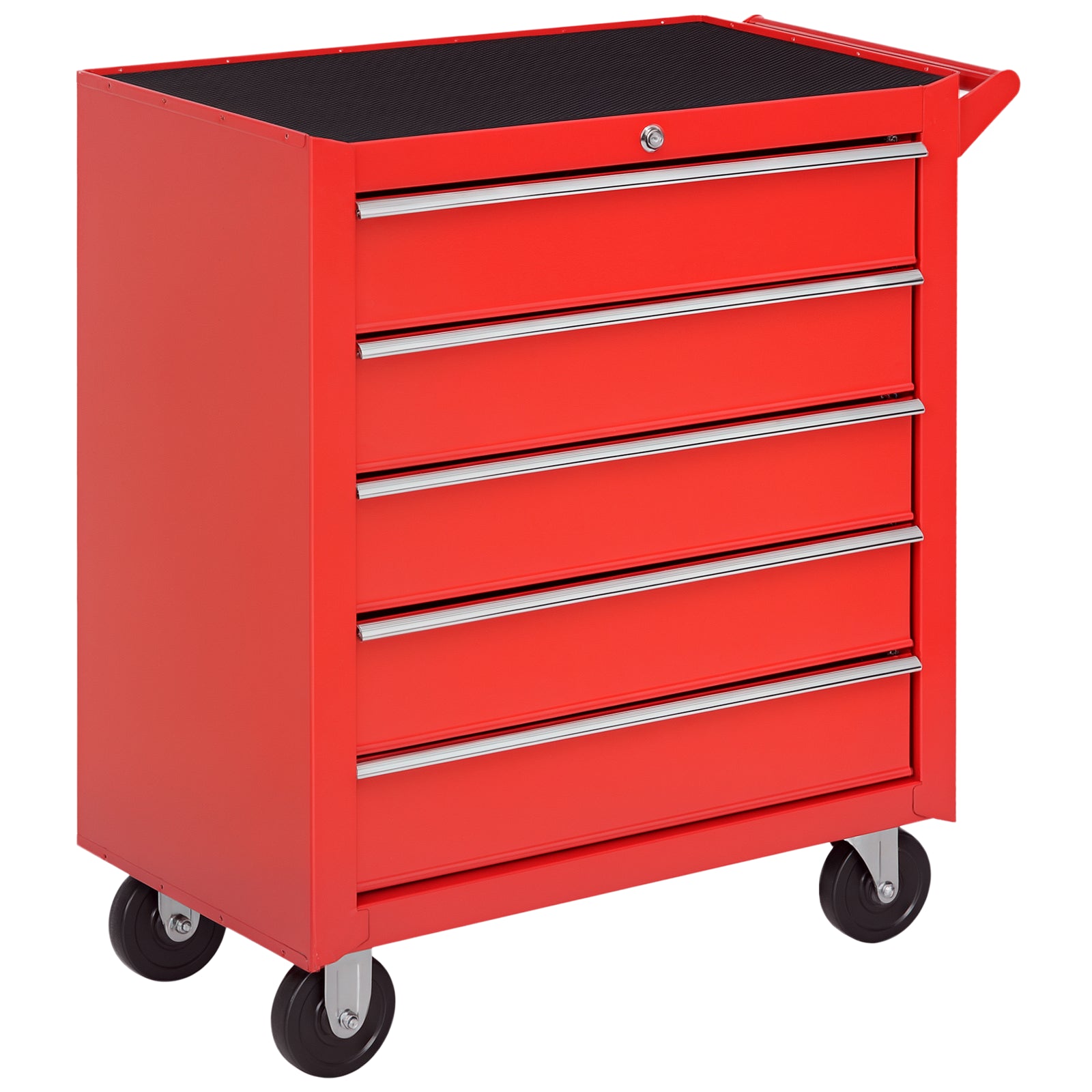 5-Drawer Rolling Steel Tool Chest - Red 27"L x 30"H-DECOROLALA