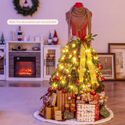 5 FT Pre-lit Mannequin Artificial Christmas Tree Dress Form Xmas Tree-Christmas Trees-DECOROLALA