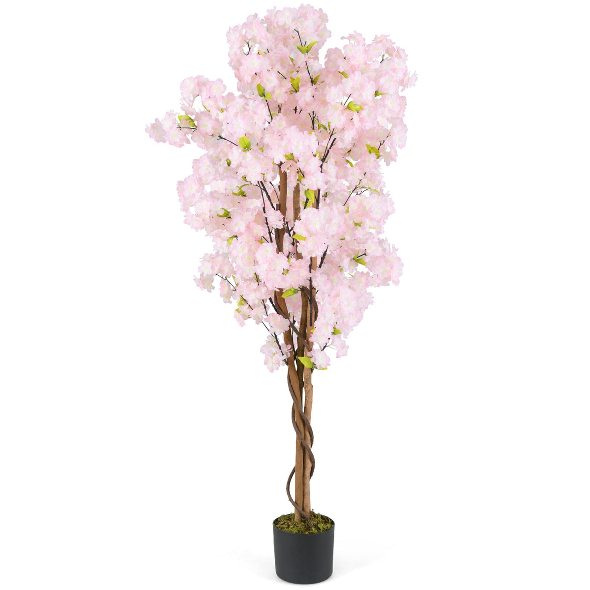 5 FT Tall Artificial Cherry Blossom Tree with Pink Flowers-1 Pack-Artificial Plants-DECOROLALA