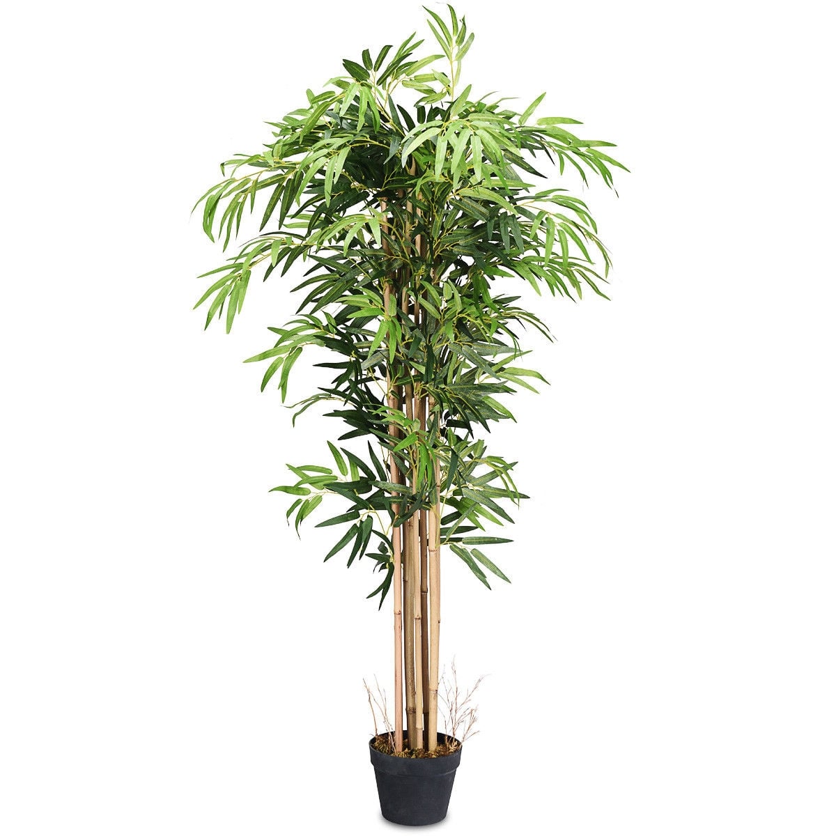 5-Feet Artificial Bamboo Silk Tree Indoor-Outdoor Decorative Planter-Artificial Plants-DECOROLALA