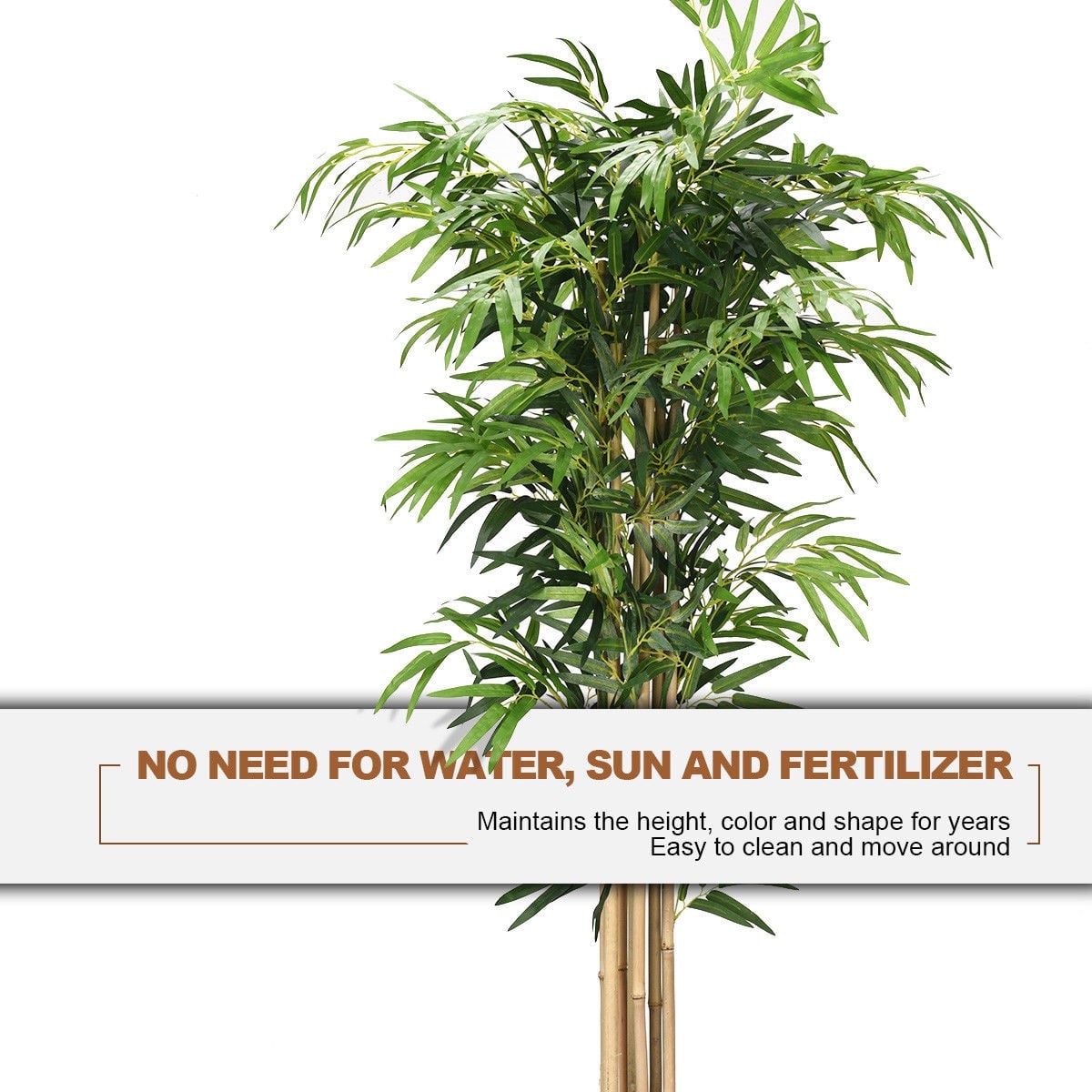 5-Feet Artificial Bamboo Silk Tree Indoor-Outdoor Decorative Planter-Artificial Plants-DECOROLALA