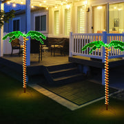 5 Feet LED Pre-lit Palm Tree Decor with Light Rope-Christmas Decorations & Accessories-DECOROLALA
