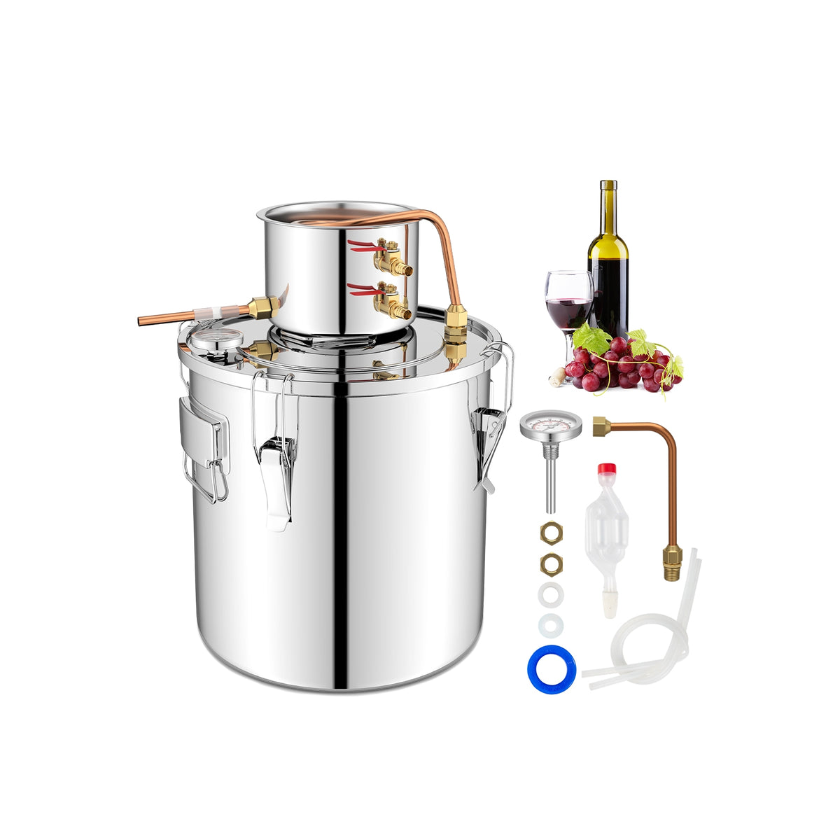 5 Gal 40 L Water Juicer Maker with 2 Stainless Steel Pots-5 Gal-Juicers & Coffee Machines-DECOROLALA