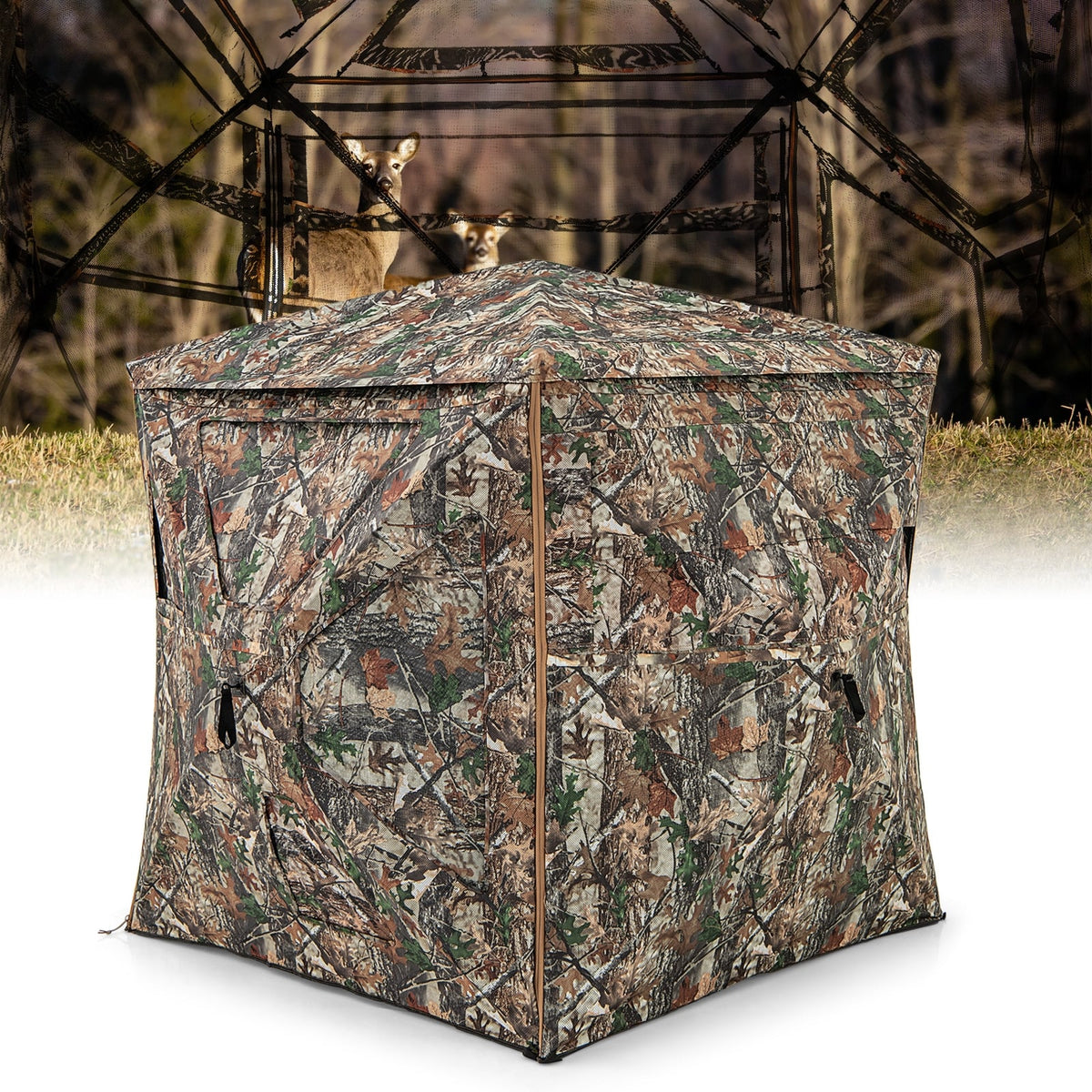 5-IN-1 Detachable Hunting Blind for 2-3 People with Skylight-Tents-DECOROLALA