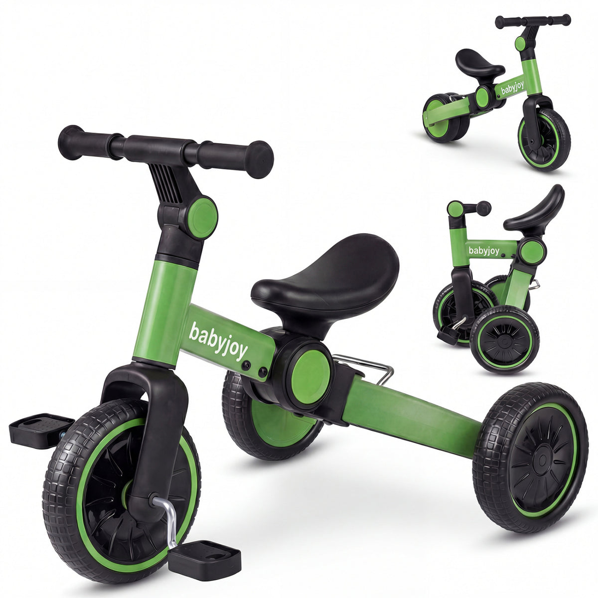 Vélo pour tout-petit 5-en-1, draisienne pour enfant avec pédales amovibles