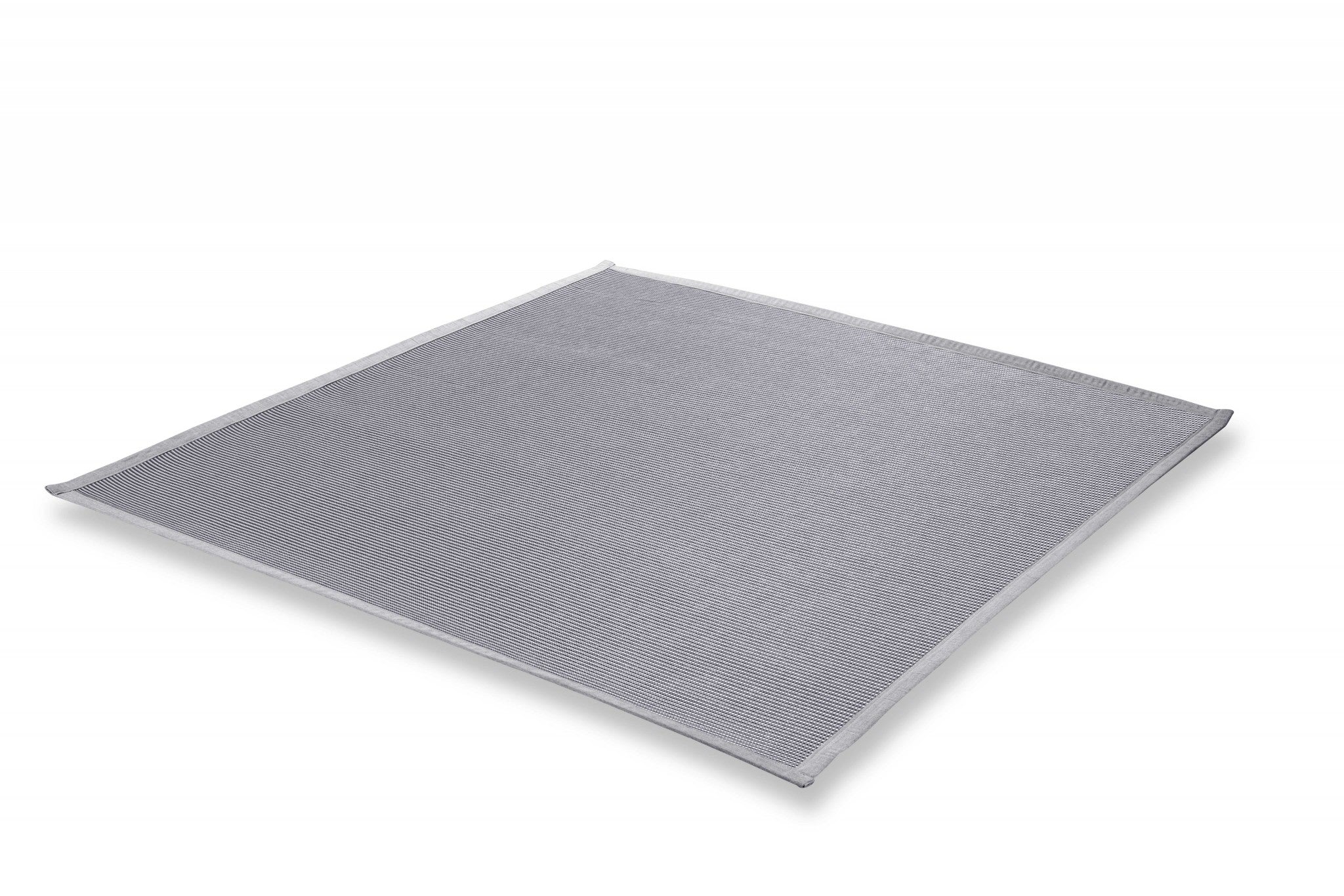 5' Light Gray Square Indoor Outdoor Area Rug-Outdoor Rugs-DECOROLALA