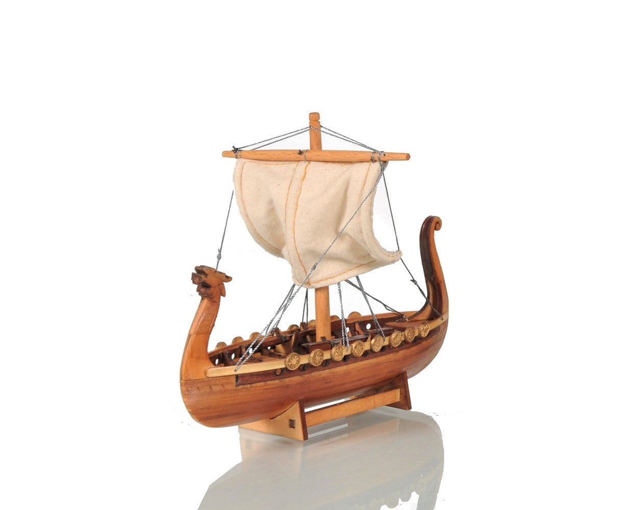 5" Natural Manufactured Wood Hand Painted Decorative Boat-Sculptures-DECOROLALA
