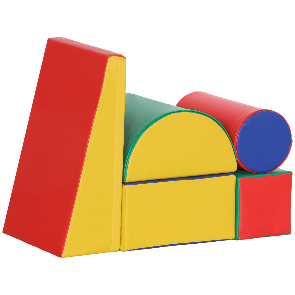 5 Piece Climb and Crawl Activity Playset Soft Safe Foam for Toddler Learning Toy-Toys & Games > Baby & Toddler Toys > Kids Gym & Playmats-DECOROLALA