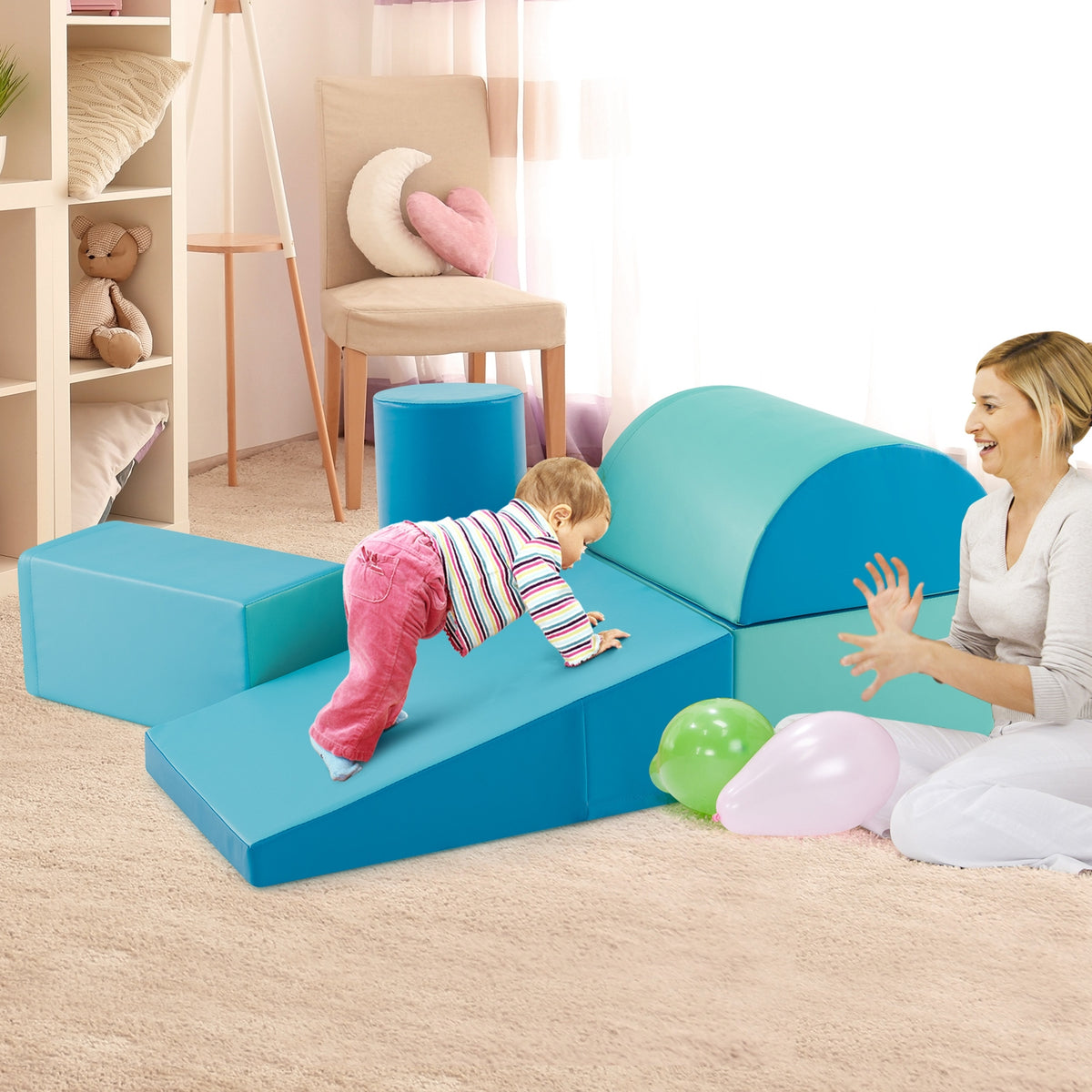 5-Piece Kids Climb and Crawl Activity Playset