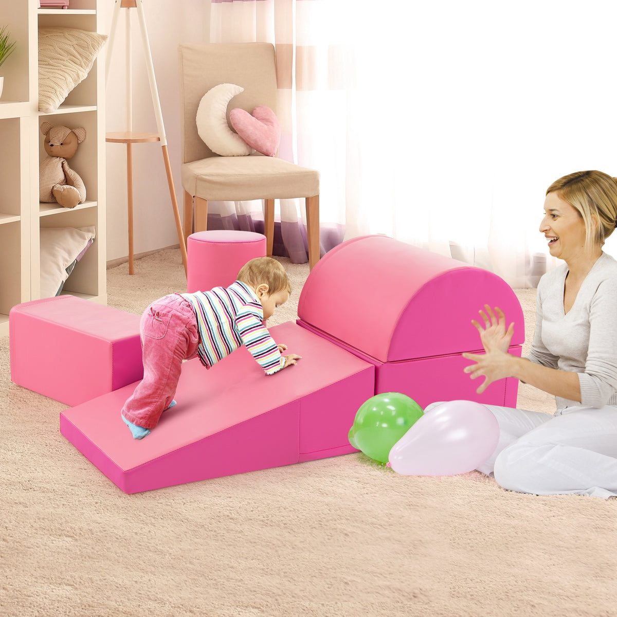 5-Piece Kids Climb and Crawl Activity Playset