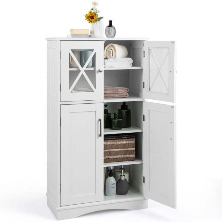 5-Piece Modern Bathroom Suite with Smart Toilet and Dryer-Floor Cabinets-DECOROLALA
