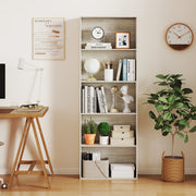 5-Tier Bookshelf Freestanding Display Shelf for Home Office-Gray-Bookcases-DECOROLALA