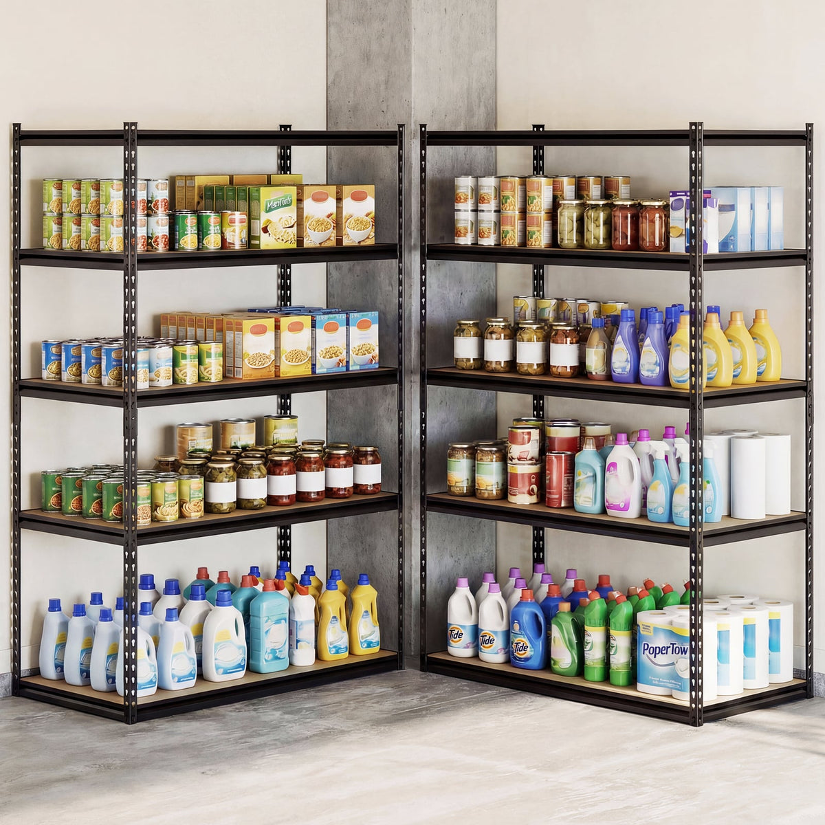5-Tier Garage Shelving Unit 2200 LBS Heavy Duty Adjustable Utility Rack-1 Piece-Garages-DECOROLALA