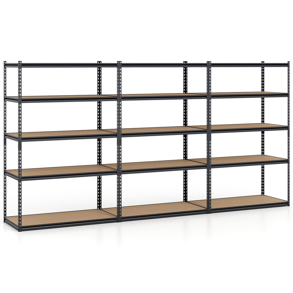 5-Tier Garage Shelving Unit 2200 LBS Heavy Duty Adjustable Utility Rack-Set of 3-Garages-DECOROLALA