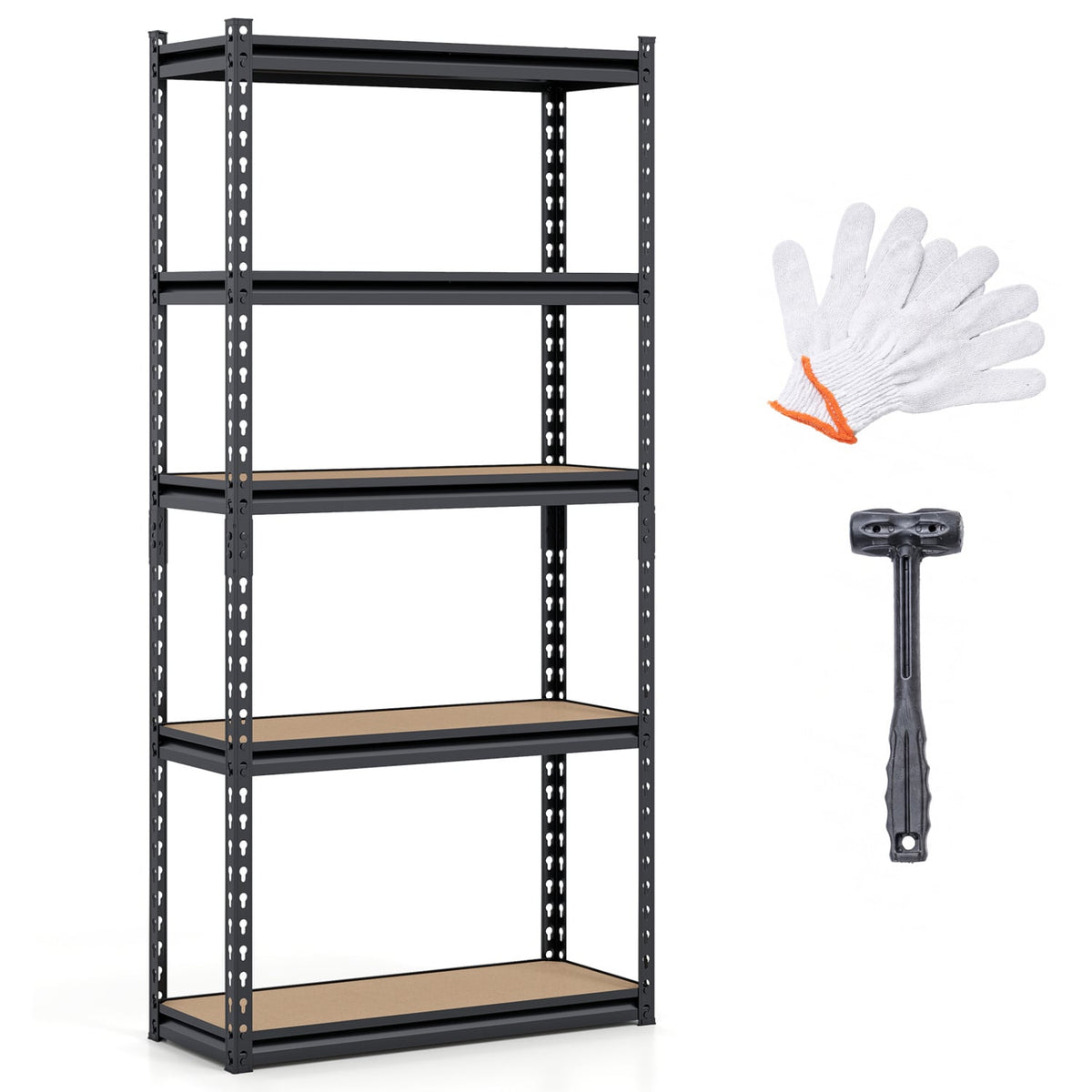 5-Tier Garage Shelving Unit 2200 LBS Heavy Duty Metal Storage Shelves-1Piece-Garages-DECOROLALA