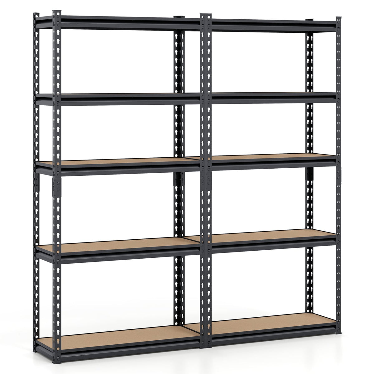5-Tier Garage Shelving Unit 2200 LBS Heavy Duty Metal Storage Shelves-Set of 2-Garages-DECOROLALA