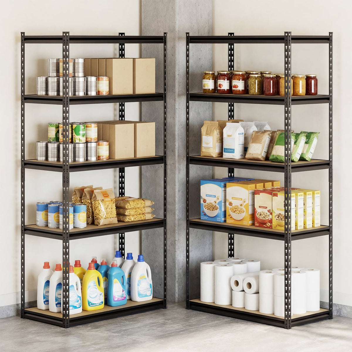 5-Tier Garage Shelving Unit 2200 LBS Metal Storage Shelves Adjustable Utility Rack-1 piece-Garages-DECOROLALA