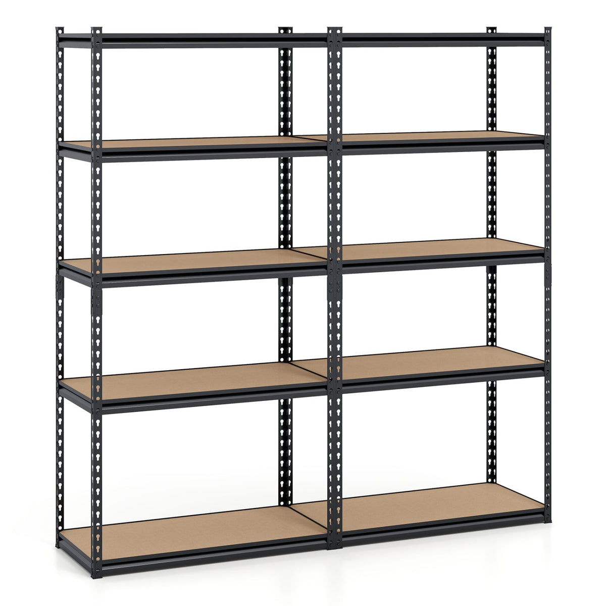 5-Tier Garage Shelving Unit 2200 LBS Metal Storage Shelves Adjustable Utility Rack-Set of 2-Garages-DECOROLALA
