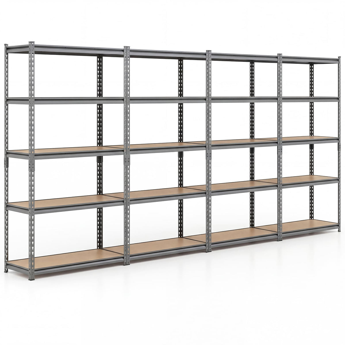 5-Tier Garage Shelving Unit 2200 LBS Metal Storage Shelves Adjustable Utility Rack for Warehouse-Set of 4-Garages-DECOROLALA