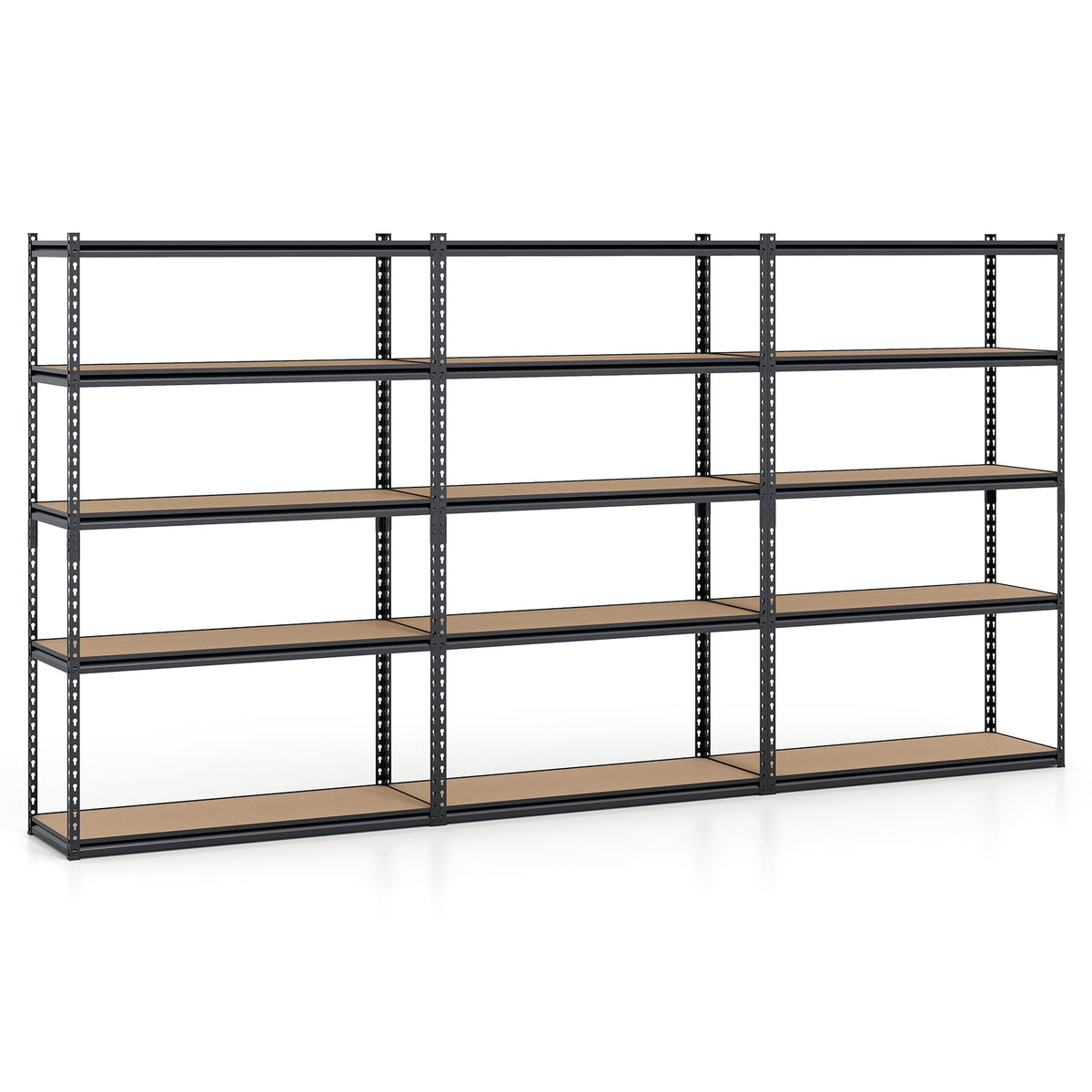 5-Tier Garage Shelving Unit for Warehouse and Basement-Set of 3-Garages-DECOROLALA