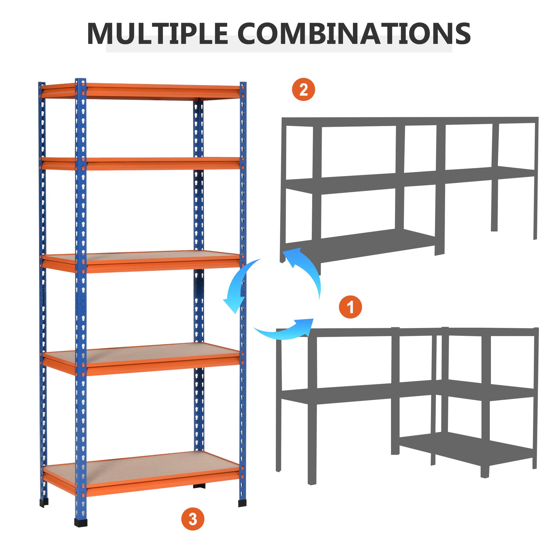 5-Tier Heavy Duty Garage Shelving Unit - 31.5"x15.75"x71.75"-Home Improvement > Tools > Tool Organizers-DECOROLALA